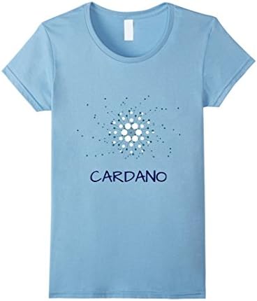 Womens Cardano Cryptocurrency Tees Small Baby Blue