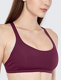 CRZ YOGA - Sujetador deportivo con tirantes cruzados y almohadillas extraíbles para mujer