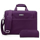 CoolBELL 15.6 inch Laptop Bag with free buggy bag Messenger shoulder Briefcase hand bag Oxford Cloth Multi-compartment For iPad Pro / Macbook / Asus / Lenovo for Men / Women / Business (Purple)