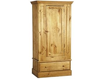 Portland Pine Single Wardrobe Amazon Co Uk Kitchen Home