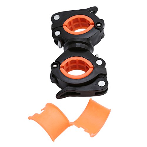 OrliverHL Universal 360-degree Rotating Bike Bicycle Flashlight Holder Bicycle Mounting Bracket Flashlight Holder Torch Clip ,1#
