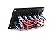 DCFlat Waterproof 3 Gang / 4 Gang / 6 Gang Circuit LED Car Marine Boat Rocker Switch Panel with Fuse Dual USB + Power Socket Breaker Voltmeter Overload Protection (6 Gang Breaker Panel)