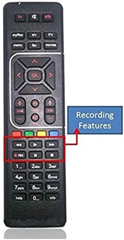Protokart Remote with Recording Feature, Works with Airtel DTH Set Top Box, Pairing function for all TV/LED/LCD, Glow in the dark radium buttons, Unbreakable material (Black/White)
