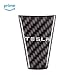 CoolKo Carbon Fiber Steering Wheel Down Black Sticker Modified Decoration Compatible with Model S and Model X [1 Piece]