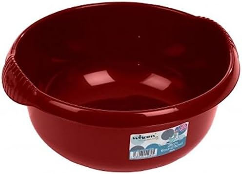 Round 36cm Large Washing Up Bowl Plastic Basin Mixing Bowl (Red Chilli)