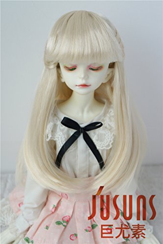 JD088 7-8' 18-20CM Blond Long hair with back braid BJD doll wigs 1/4 MSD Lovesick Doll accessories