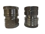 Ultimate Washer UW16-PA71DF Female Coupler, 3/8-Inch, Stainless Steel, 2-Pack (3/8)