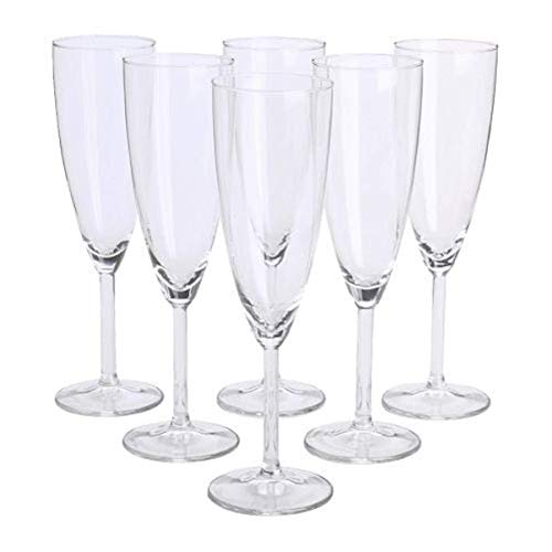 IKEA Svalka Champagne Flute Clear Glass / 6 pack 500.151.22 Size 7 oz
