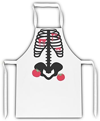 Bloody Tomato Rib Cage White Apron