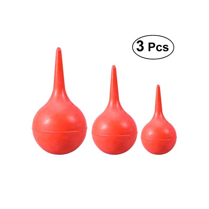 SUPVOX 3pcs Ear Bulb Syringe Ear Washing Rubber Suction Sucker Squeeze Bulbs