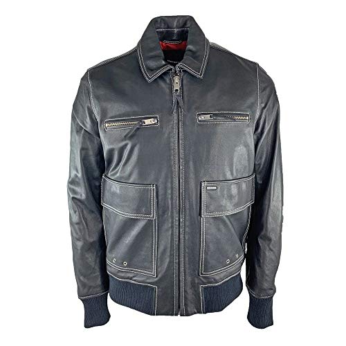 Diesel Mens L-Boom Leather Jacket