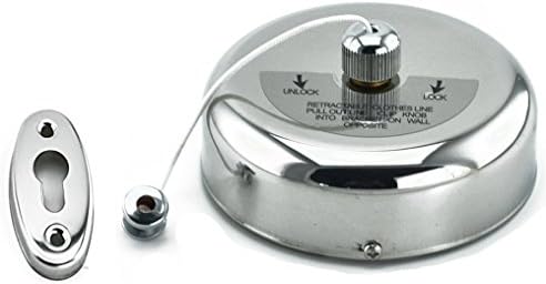 BNUOYEE 9.2 Feet Length Fiber String Line Retractable Stainless Steel Clothesline