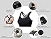 QUEENIEKE Women's Medium Support Strappy Back Energy Sport Bra Cotton Feel Size L Color Black Pro
