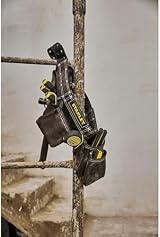 Stanley Leather Tool Belt Pouch Apron 5 Pockets Hammer Loop STST1-80113 view 3