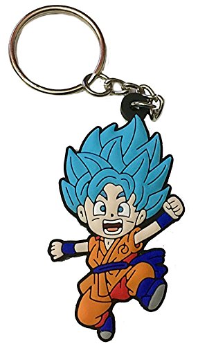 Dragon ball super key chain goku super saiyan god blue