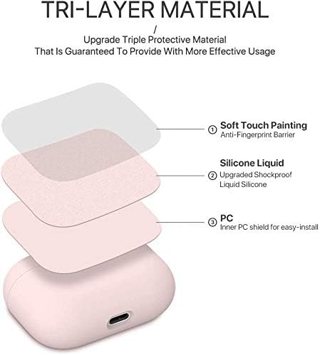 Liquid Silicone Case for AirPods Pro 2019, 360° Full body Protection, LED visible, Premium Silicone Case for AirPods Pro (Baby Pink) - Image 4