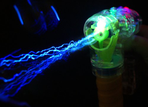 LED Light-Up Bubble Gun with 2 Refill Bottles