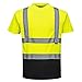 Portwest S378 Hi Vis 2 Tone Reflective Short Sleeve Safety Work T Shirt ANSI, YellowBlack, X Large