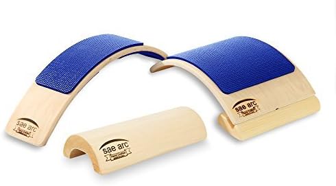 Sae Arc Spine Stretching Therapeutic Device Combo (Wooden Pillow, Back &amp; Lumbar Stretcher, Back Flex &amp; Posture) - Blue by SENYX