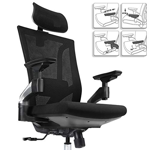 Ergonomic Office Desk Chair High Back Mesh Desk Chair with 4D