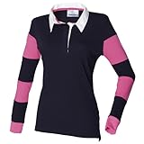 Front Row Womens/Ladies Striped Sleeve Sports Rugby Polo Shirt