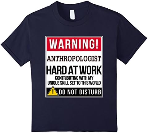 Kids Funny Gift Anthropologist Tee Shirt 12 Navy