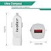iVoler Quick Charge 3.0 USB Type C Adaptive Fast Charging Car Charger with 2-in-1 Micro USB & Type C Cable for Samsung Galaxy S7/Edge/S6/Edge/Plus/Note 5, LG G5/V20, HTC 10 and More - White