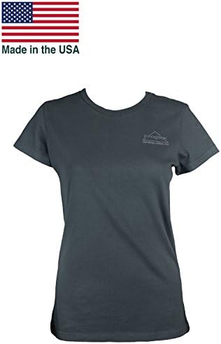 EchoGorge Women’s Carolina Cotton Half Scoop T-Shirt. Made in the USA (XX-Large, Dark Cement)