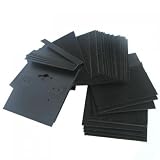 1 X Earring Display Hang Cards Black Flocked 2 X 2 Inch (100)
