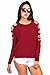 Zenana Women's Soft Knit Sweater w Shoulder Cutouts