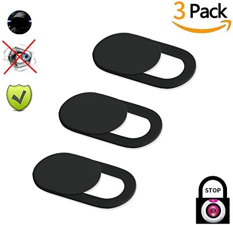 Laptop Webcam Cover Slide, 0.7mm Ultra Thin Webcam Cover, Online privacy, Refrain Hackers, Perfect for iMac, iPhone, MacBook Pro, Macbook Air, Pc, etc (3 Pack)