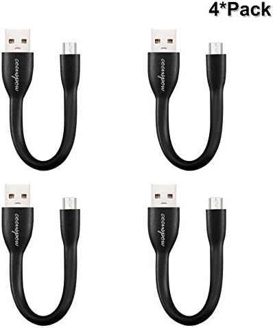 4Pack Micro USB cable,Coeuspow Durable Silicone USB Charge Data Sync Cable for Samsung Galaxy S6/5 Note HTC Nokia Motorola Lg Google Nexus, Android Smartphone and Tablet- 6 Inch (15 cm)