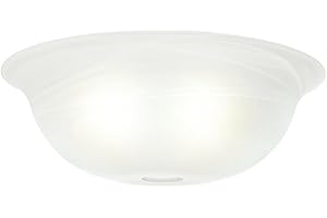 Hunter Fan Company Casablanca 99057 Swirled Marble Standard Shape Glass Bowl,White , Pack of 1