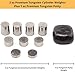 Weights for Pinewood Car Derby - Tungsten 4 oz Power Bundle - 3 oz Premium Tungsten Incremental Cylinder Weights + 1 oz Putty Weight - Designed for Pine Race Car Builders - Ultra High Density