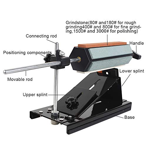 Professional Knife Sharpener with 6 Whetstones 360° Rotation Flip Sharpening Machine Kitchen Accessories Polishing Tool