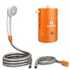 LIEBMAYA Draagbare buitendouche, 4400mAh batterij aangedreven USB oplaadbare pomp, handheld outdoor douchekop voor…