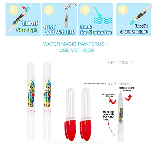 control future Aqua Magic Mat - Large Size Water Drawing Mats Kids Toys Painting Writing Magic Board, Aquadoodle Color Pad with Magic Pen for 3 4 5 6 7 8 Years Old Boy Girl Educational Toys Gift