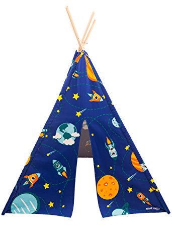 MMP Living Glow in the dark teepee style play tent - 100% cotton canvas - over 5 1/2 feet tall
