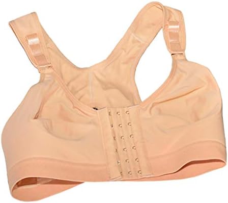 Women Post-Surgical Sports Support Bra Front Closure with Adjustable Straps Wirefree Racerback