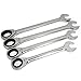 XtremepowerUS 4pcs Combination Jumbo Gear Ratcheting Wrench Set SAE 1-1/8