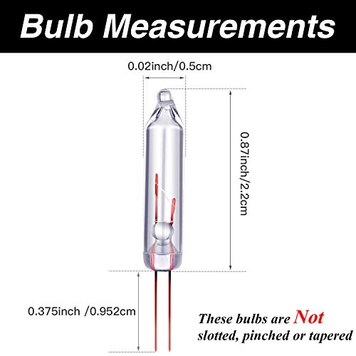 1.13 Lumen, 2.5 Volt Mini Christmas Replacement Light Bulbs Clear Glass