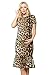 My Bump Maternity Midi Dress - Fitted Stretch Short Sleeves Mermaid Flare Ruffle (Made in USA)