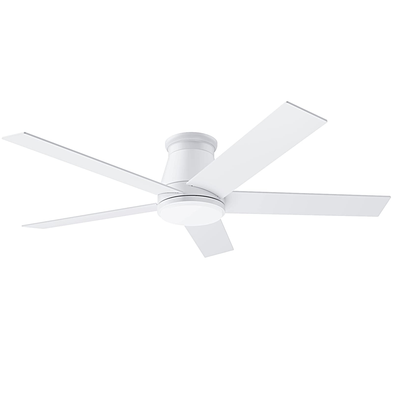 wurzee 52" Ceiling Fan with Light, White,6 Speeds