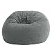 Big Joe Large Fuf Foam Filled Bean Bag Chair, Steel Grey Comfort Suede