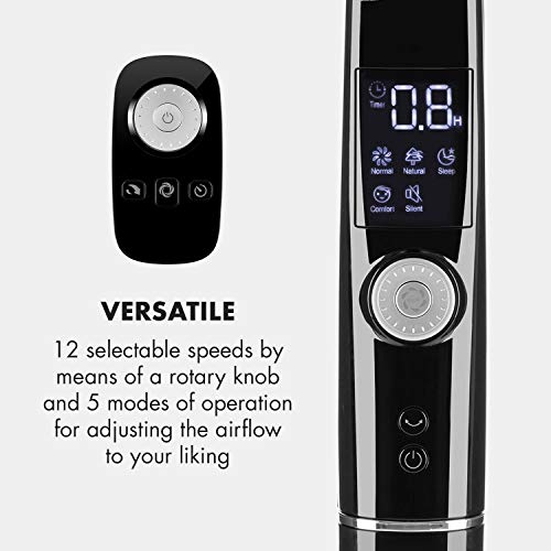 KLARSTEIN Silent Storm Pedestal Fan, Oscillating and Adjustable Height