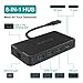 dodocool USB C Hub, 8 in 1 Type C Hub Adapter with Ethernet Port, 4K USB C to HDMI, SD/TF Card Reader, 100W Power Delivery, 3 USB 3.0 Ports for MacBook/Pro/Air 2018, Chromebook and More (Black)
