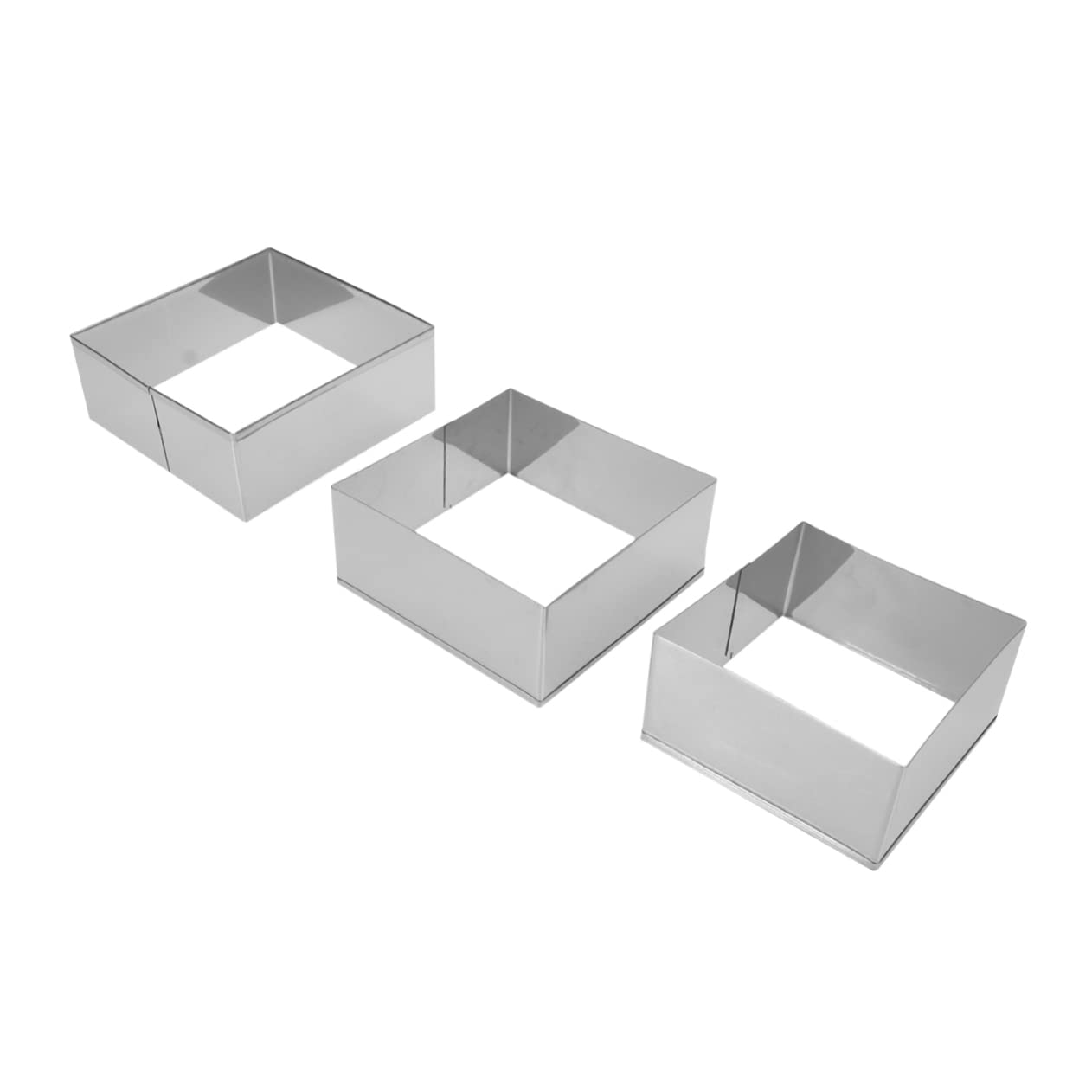 HOMSFOU 3Pcs Stainless Steel Unique Cookie Cutters Cake Metal Cookie Cutters Bakery Accessories Wedding Stainless Steel Candy Pastry Donut Fabric