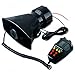 Zone Tech 7 Tone Sound Car Siren Horn with Mic PA Speaker System Emergency Sound Amplifier - Black 80W Emergency Sounds Electric Horn-Hooter/Ambulance/Siren/Traffic Sound with PA Microphone System