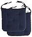 Cottone 100% Cotton Chair Pads w/Ties (Set of 2)| 16” x 15” Square Round | Extra-Comfortable & Soft Seat Cushions | Ergonomic Pillows for Rocking, Dining, Patio, Camping, Kitchen Chairs & More, Blue