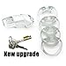 FYJENNICC HT-V2 Chastity Cage|Lightweight Resin Male Chastity Devices|Male Chastity Cage|Adult Sex Toy for Men|5 Color Short Cage|1 Set MagicLockers | 4 Sizes Rings (Transparent)